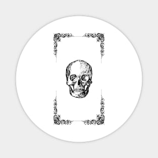 Antique Framed Skull Magnet